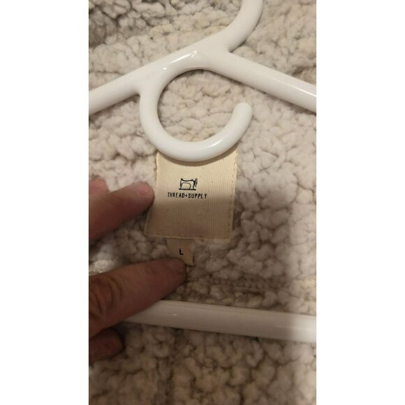 Thread Supply Sherpa Vest Full Zip Size Large Zip Pockets Fall Warm Cozy Preppy - Picture 6 of 9